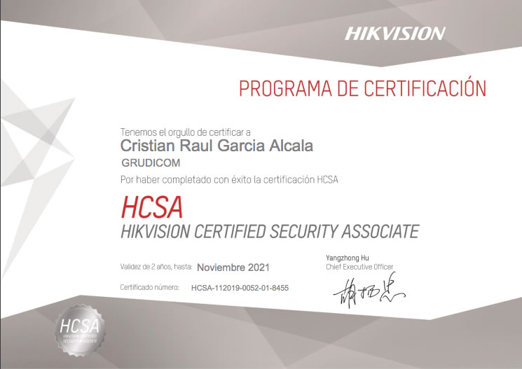 Certificaciones HIKVISION